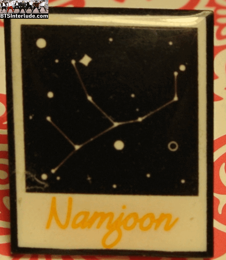 BTS PIN ACRYLIC RM KIM NAMJOON 김남준 STAR SIGN ASTROLOGICAL BADGE BUTTON