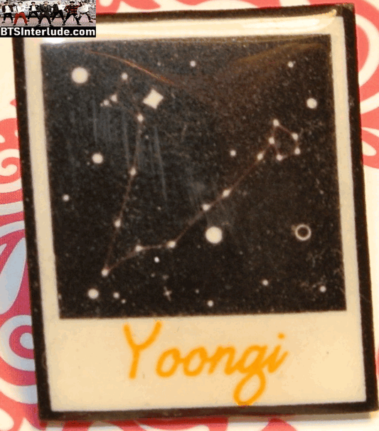 BTS PIN ACRYLIC SUGA MIN YOONGI 민윤기 STAR SIGN ASTROLOGICAL BADGE BUTTON