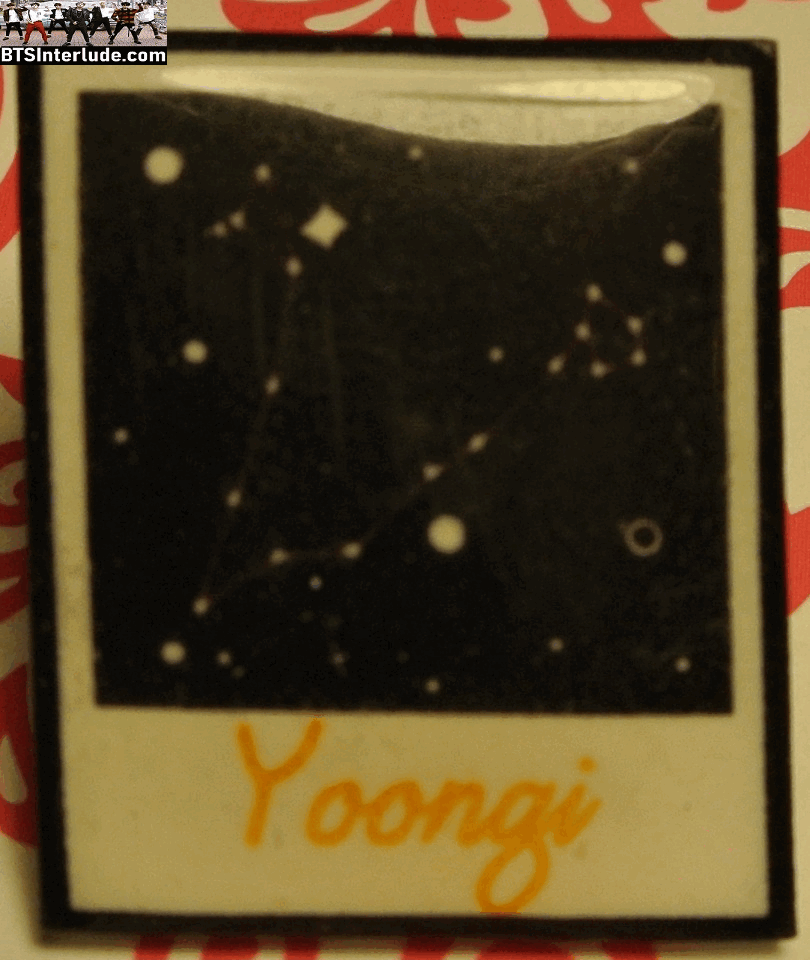 BTS PIN ACRYLIC SUGA MIN YOONGI 민윤기 STAR SIGN ASTROLOGICAL BADGE BUTTON