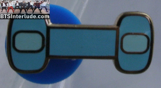 BTS PIN ENAMEL BT21 GOLD BLUE BARBELL OFFICIAL COOKY TATA CHIMMY KOYA MANG SHOOKY RJ BADGE BUTTON