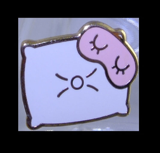 BTS PIN ENAMEL BT21 GOLD WHITE CAT FACE WITH SLEEP MASK SUGA MIN YOONGI OFFICIAL BADGE BUTTON