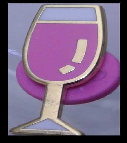 BTS PIN ENAMEL BT21 GOLD WINE GLASS PINK OFFICIAL COOKY TATA CHIMMY KOYA MANG SHOOKY RJ BADGE BUTTON