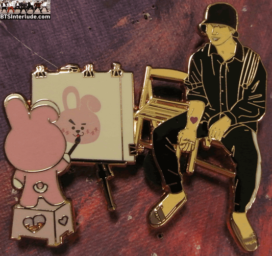 BTS PIN ENAMEL ROSE GOLD COPPER JEON JUNGKOOK 전정국 BT21 COOKY PAINTING JK HAPPIPOP PINS BADGE BUTTON