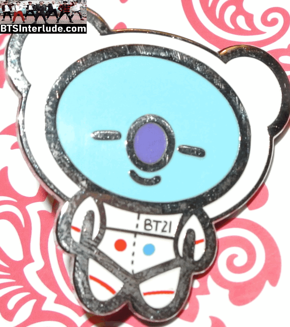 BTS PIN ENAMEL BT21 SILVER KOYA RM KIM NAMJOON 김남준 ASTRONAUT OUTFIT ANPANMAN BADGE BUTTON