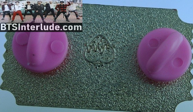 BTS PIN ENAMEL GOLD GROUP BURN THE STAGE MOVIE TICKET PURPLE JUNGKOOK V JIMIN RM J-HOPE SUGA JIN BADGE BUTTON