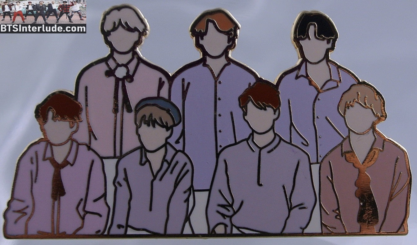 BTS PIN ENAMEL GOLD GROUP 2019 SEASONS GREETINGS STARSTRUCK PINS JUNGKOOK V JIMIN RM J-HOPE SUGA JIN BADGE BUTTON
