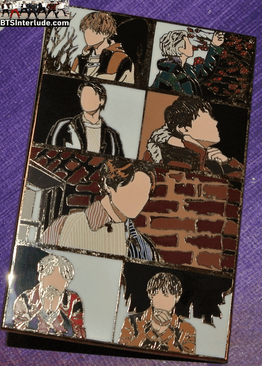 BTS PIN ENAMEL GOLD GROUP 7 FRAMES 방탄소년단 JUNGKOOK V JIMIN RM J-HOPE SUGA JIN BADGE BUTTON