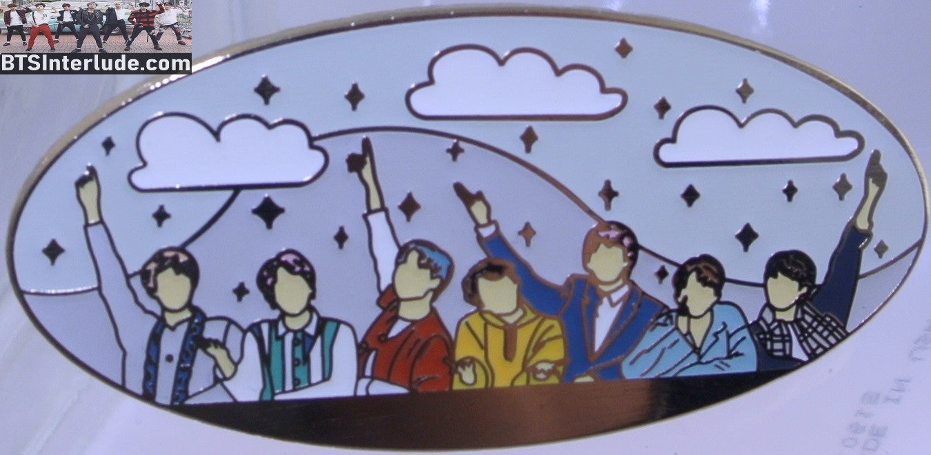 BTS PIN ENAMEL GOLD GROUP EUPHORIA MUSIC VIDEO OVAL JUNGKOOK V JIMIN RM J-HOPE SUGA JIN BADGE BUTTON