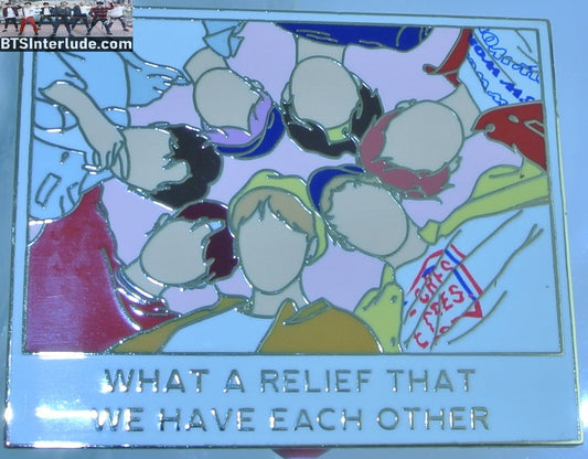BTS PIN ENAMEL GOLD GROUP RELIEF TO HAVE EACH OTHER SELFIE WILD CHAMOMILE PINS JUNGKOOK V JIMIN RM J-HOPE SUGA JIN BADGE BUTTON