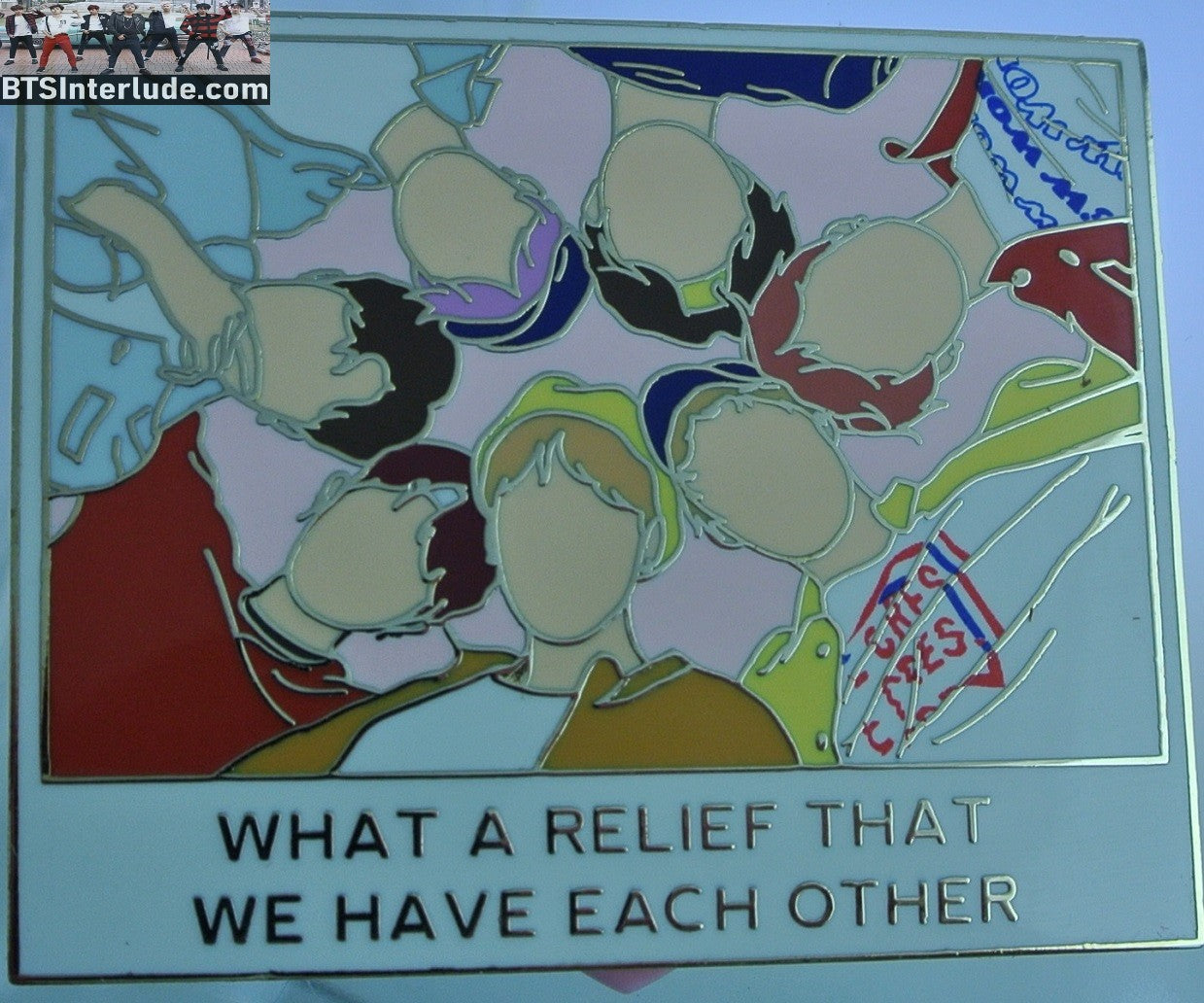 BTS PIN ENAMEL GOLD GROUP RELIEF TO HAVE EACH OTHER SELFIE WILD CHAMOMILE PINS JUNGKOOK V JIMIN RM J-HOPE SUGA JIN BADGE BUTTON