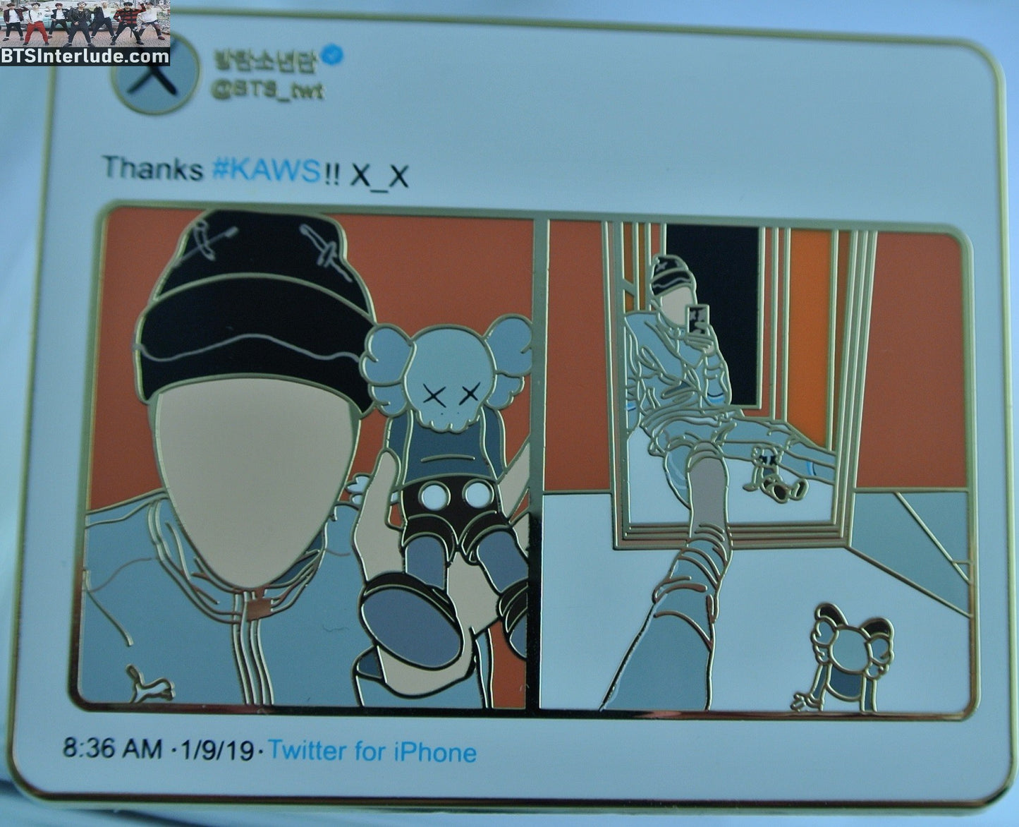 BTS PIN ENAMEL GOLD J-HOPE JUNG HOSEOK 정호석 KAWS INSTAGRAM IO PINS BADGE BUTTON
