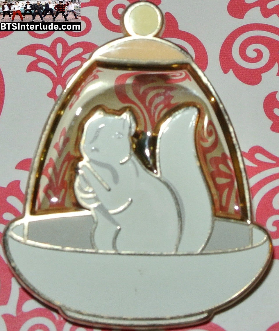 BTS PIN ENAMEL GOLD J-HOPE JUNG HOSEOK 정호석 WHITE SQUIRREL BOWL MOONGI PINS BADGE BUTTON