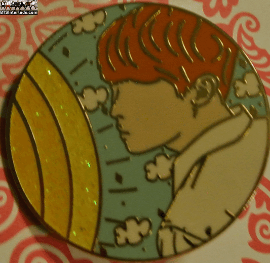 BTS PIN ENAMEL GOLD J-HOPE JUNG HOSEOK 정호석 ORANGE HAIR SUN HAPPIPOP PINS BADGE BUTTON