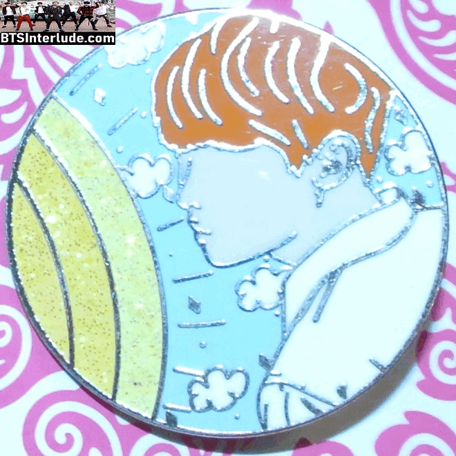 BTS PIN ENAMEL GOLD J-HOPE JUNG HOSEOK 정호석 ORANGE HAIR SUN HAPPIPOP PINS BADGE BUTTON