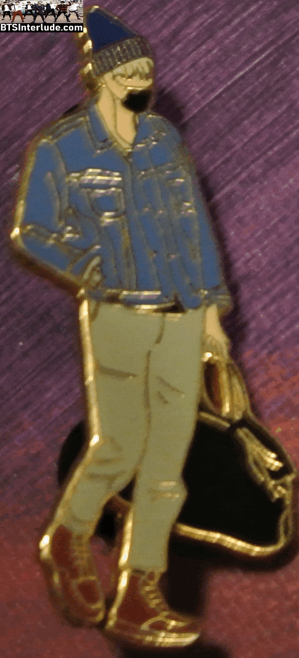 BTS PIN ENAMEL GOLD PARK JIMIIN 박지민 AIRPORT FASHION DENIM JACKET MASK WILDXEL PINS BADGE BUTTON