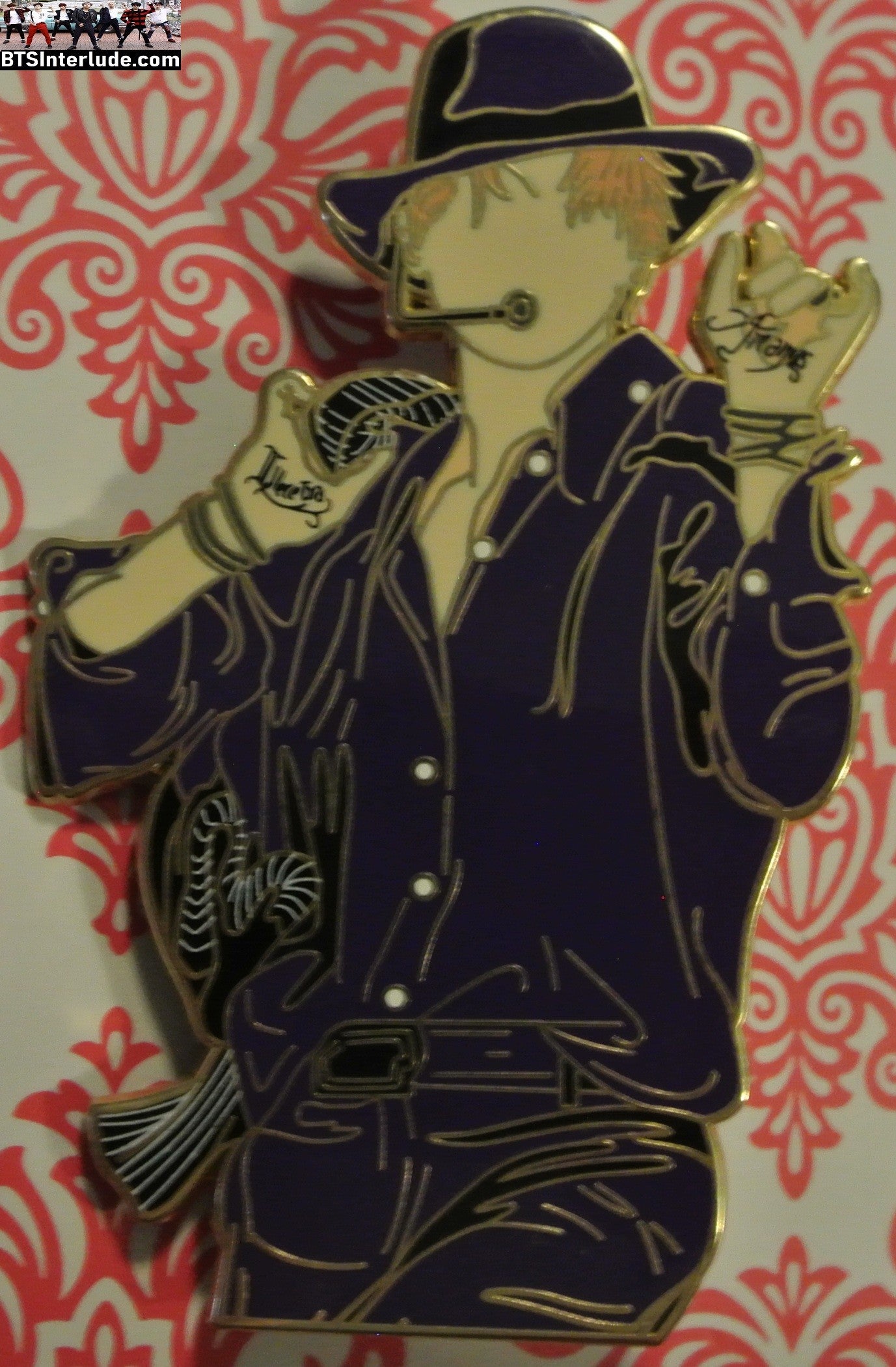 BTS PIN ENAMEL GOLD PARK JIMIIN 박지민 PURPLE SHIRT HAT FILTER OT7PINZ PINS BADGE BUTTON