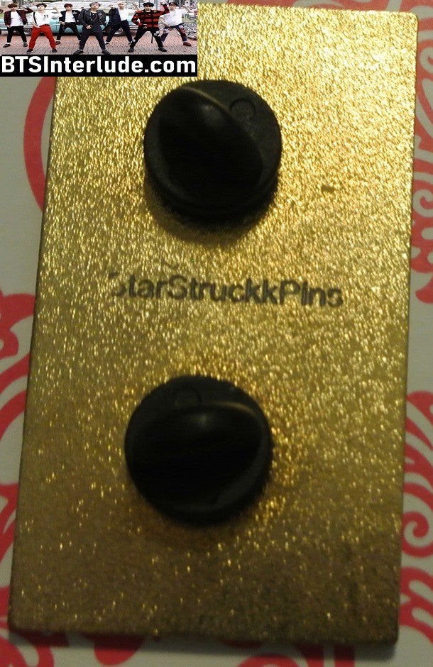 BTS PIN ENAMEL GOLD PARK JIMIIN 박지민 GLASS BLACK SHIRT CHOKER STARSTRUCK PINS BADGE BUTTON