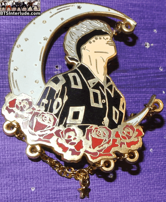 BTS PIN ENAMEL GOLD PARK JIMIN 박지민 LIE BLINDFOLD HALF MOON STAR DROPS NICUBIII PINS BADGE BUTTON