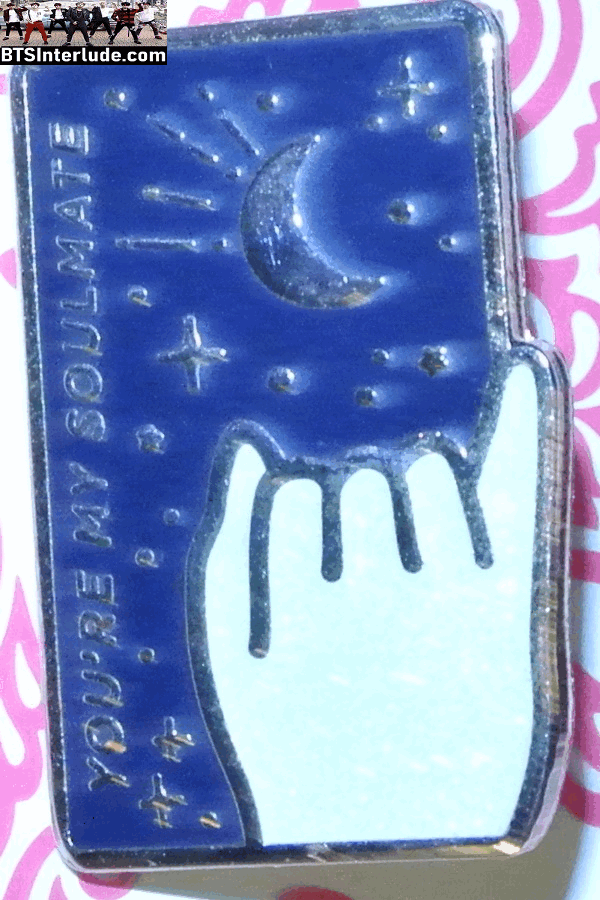 BTS PIN ENAMEL GOLD PARK JIMIIN 박지민 SOULMATE PINKY PROMIS SPACES BETWEEN PINS BADGE BUTTON