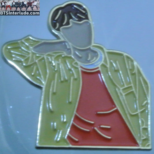 BTS PIN ENAMEL GOLD JIN KIM SEOKJIN 김석진 DYNAMITE MUSIC VIDEO BUTTON BADGE