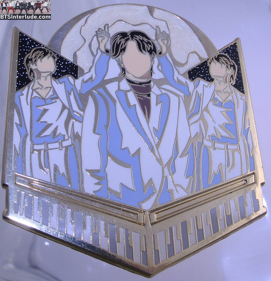 BTS PIN ENAMEL GOLD JIN KIM SEOKJIN 김석진 EPIPHANY 3 FRAMES PIANO MONAS LAB CO PINS BUTTON BADGE