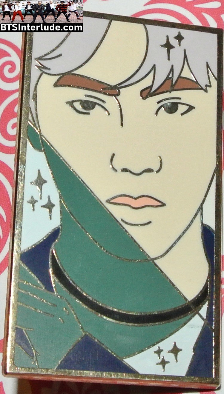 BTS PIN ENAMEL GOLD JIN KIM SEOKJIN 김석진 GLASS LOVE YOURSELF ERA STARSTRUCK PINS BADGE BUTTON