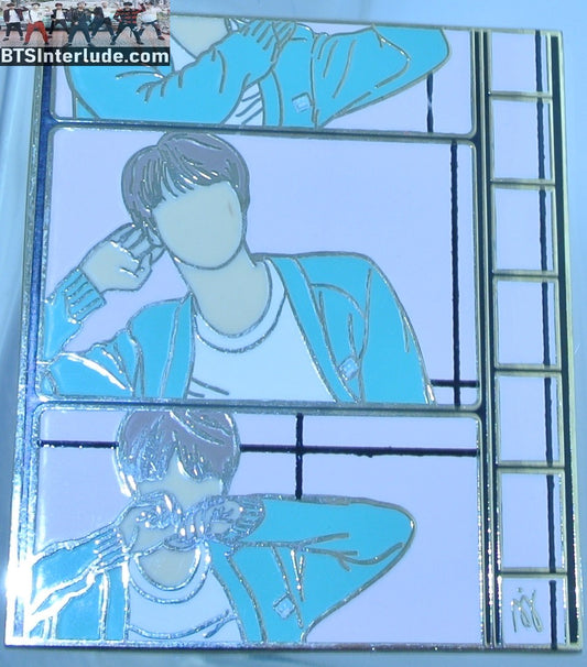 BTS PIN ENAMEL GOLD JIN KIM SEOKJIN 김석진 MOTS PERSONA MAP OF THE SOUL FILM STRIP BUTTON BADGE