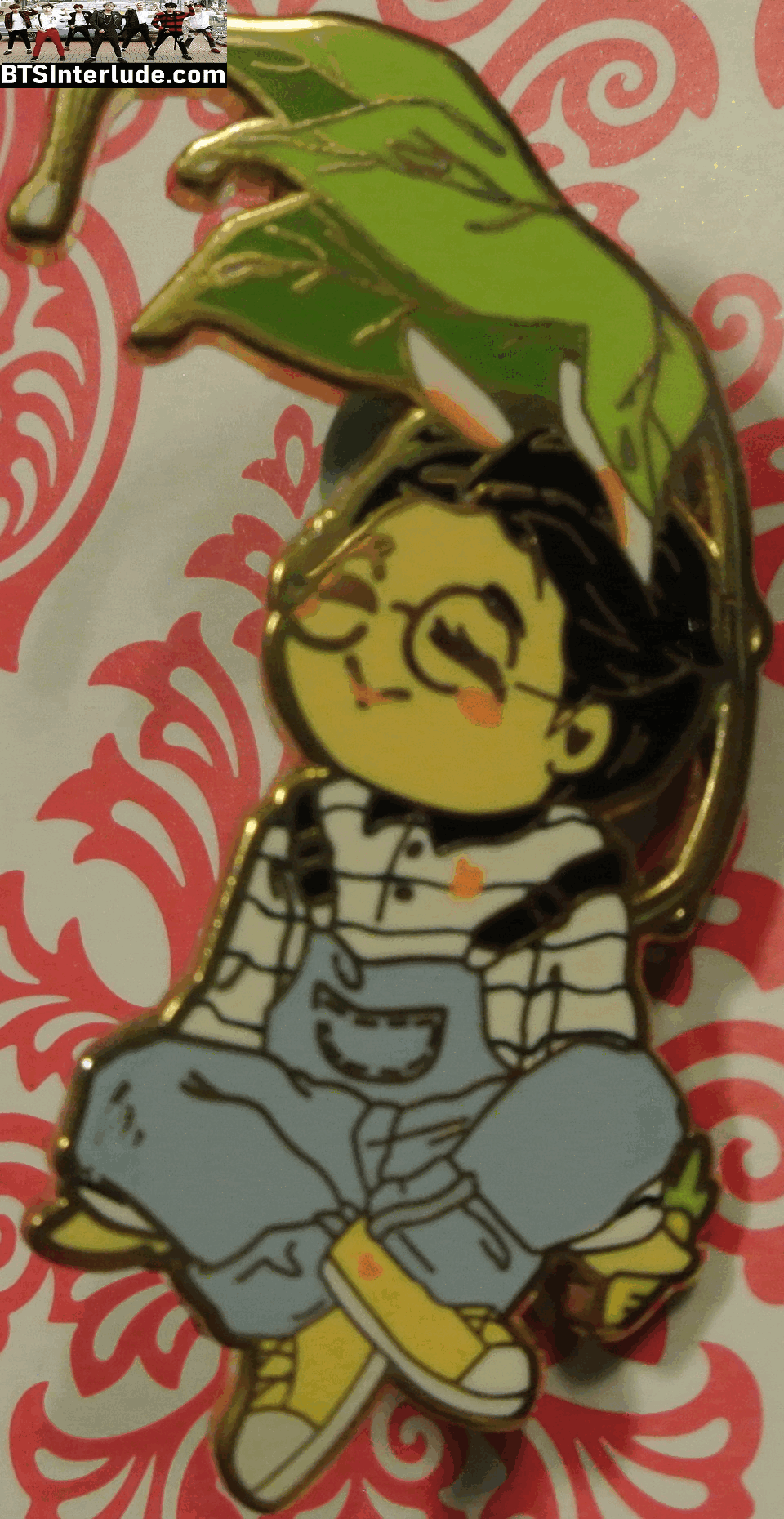 BTS PIN ENAMEL GOLD JEON JUNGKOOK 전정국 OVERALLS CHIBI BUNNY EARS RUN BTS EPISODE MANQCHI PINS BADGE BUTTON