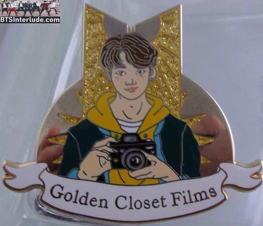 BTS PIN ENAMEL GOLD JEON JUNGKOOK 전정국 GOLDEN CLOSET FILMS SUNBURST GLITTER LIGHTERS FLAME PINS BADGE BUTTON