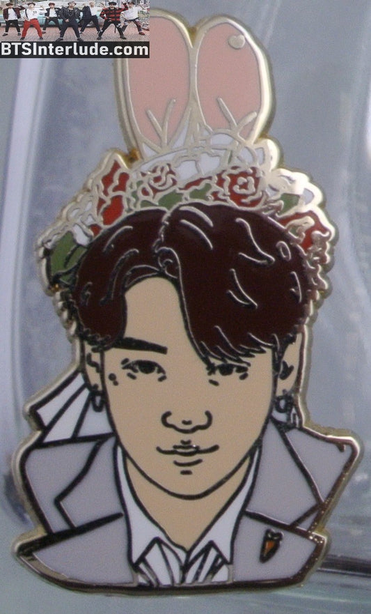 BTS PIN ENAMEL GOLD JEON JUNGKOOK 전정국 BUNNY EARS SKONNI PINS BADGE BUTTON