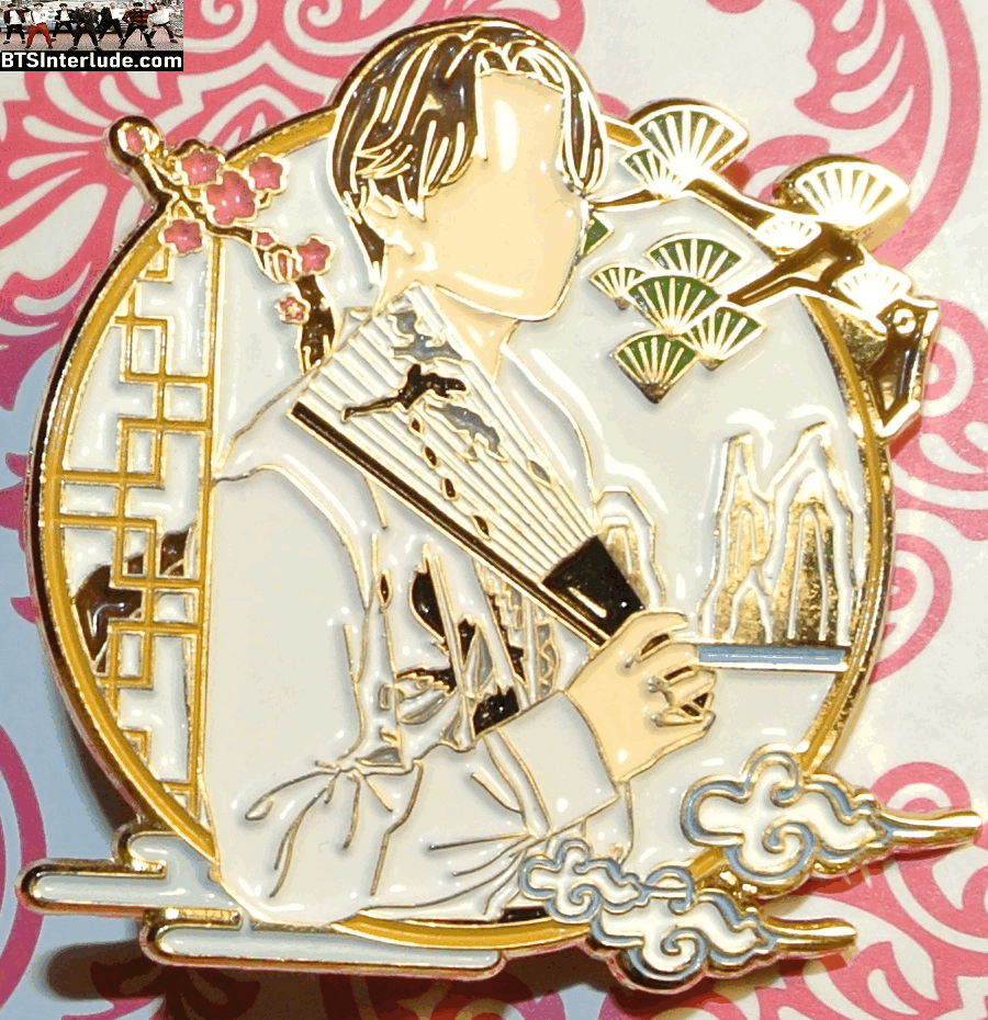 BTS PIN ENAMEL GOLD JEON JUNGKOOK 전정국 WHITE FAN APHELION PINS BADGE BUTTON