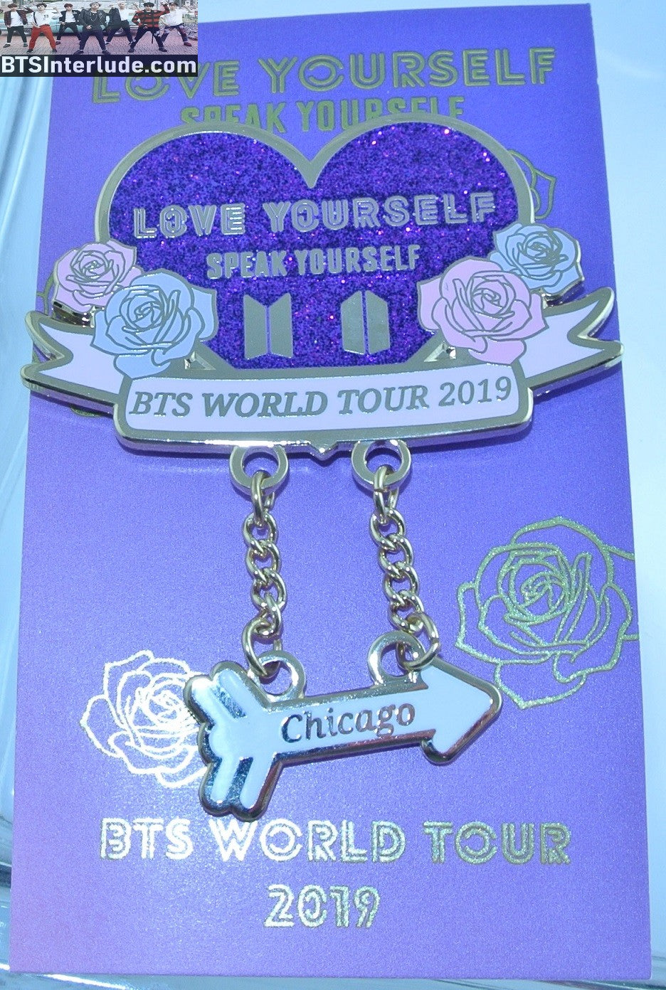 BTS PIN ENAMEL GOLD GROUP LOVE YOURSELF SPEAK YOURSELF HEART CHICAGO CHITOKI PINS JUNGKOOK V JIMIN RM J-HOPE SUGA JIN BADGE BUTTON