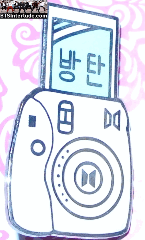 BTS PIN ENAMEL GOLD GROUP PINK POLAROID CAMERA GELIBEANX PINS 방탄소년단 JUNGKOOK V JIMIN RM J-HOPE SUGA JIN BADGE BUTTON