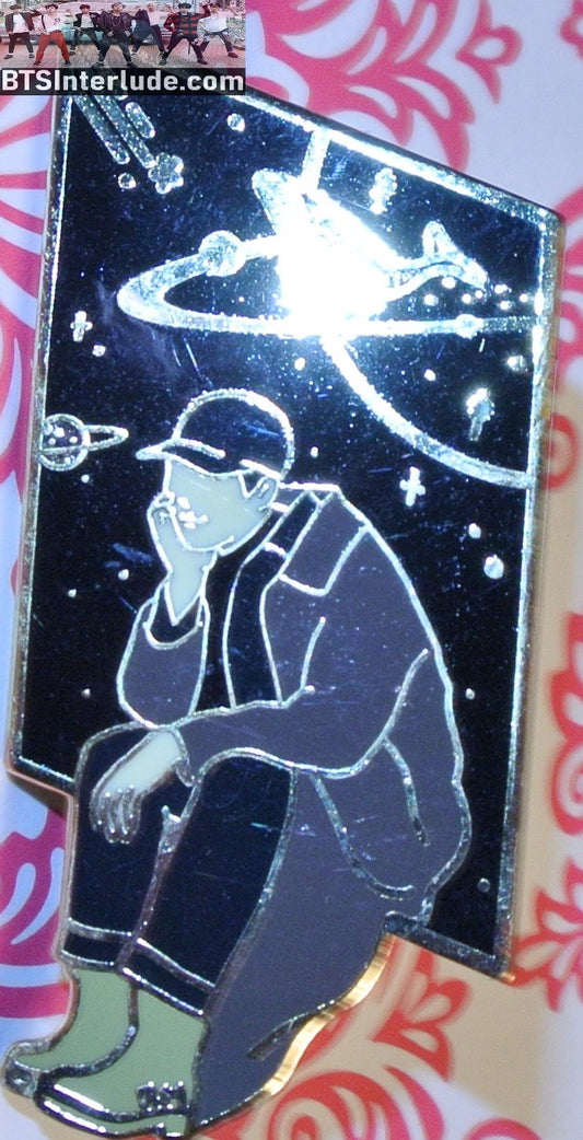 BTS PIN ENAMEL GOLD RM KIM NAMJOON 김남준 MONO BLACK CAP GREY JACKET PROFILE ZOMG BUNNIE PINS BADGE BUTTON