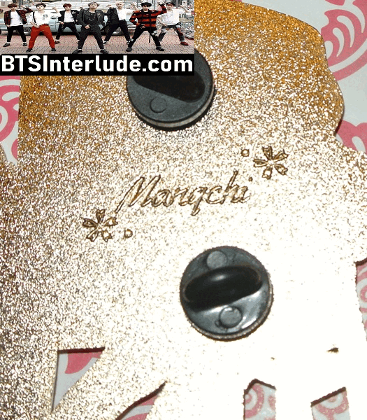 BTS PIN ENAMEL GOLD RM KIM NAMJOON 김남준 NIGHT TIME BY WINDOW MANQCHI PINS BADGE BUTTON