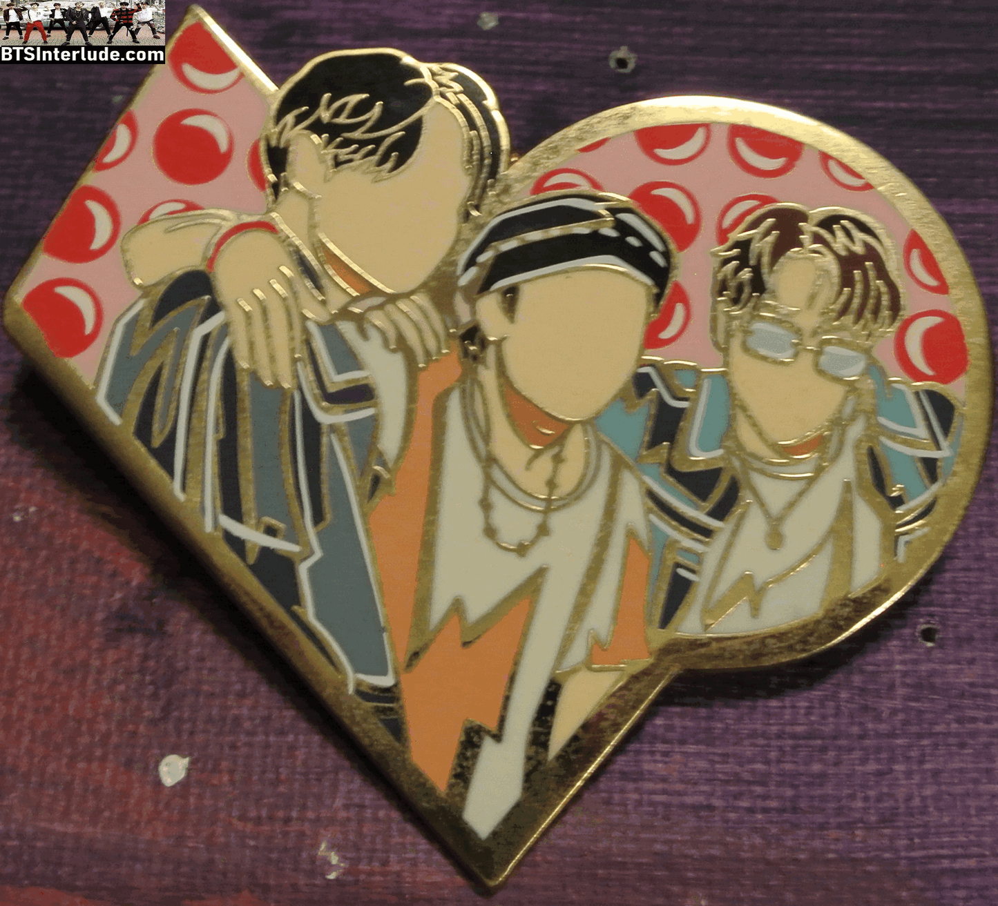 BTS PIN ENAMEL GOLD SUB-UNIT DYNAMITE JEON JUNGKOOK KIM TAEHYUNG V PARK JIMIN MONAS LAB PINS BADGE BUTTON