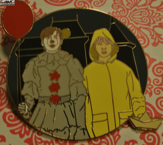 BTS PIN ENAMEL GOLD SUB-UNIT V KIM TAEHYUNG PARK JIMIN VMIN IT STEPHEN KING BADGE BUTTON