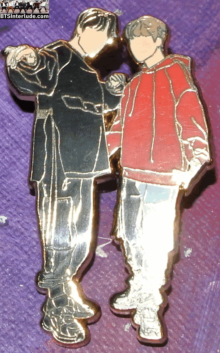 BTS PIN ENAMEL GOLD SUB-UNIT JEON JUNGKOOK PARK JIMIN IO PINS BADGE BUTTON