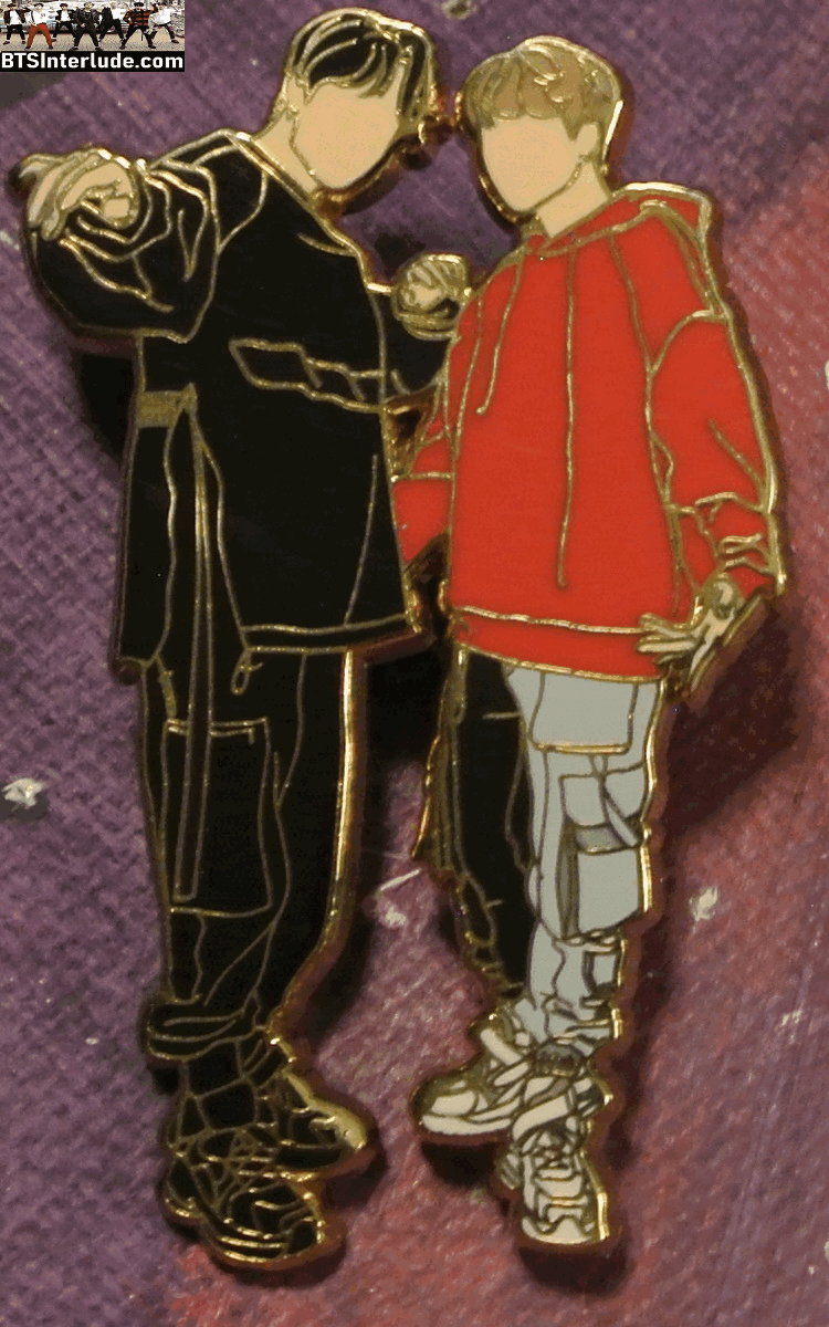 BTS PIN ENAMEL GOLD SUB-UNIT JEON JUNGKOOK PARK JIMIN IO PINS BADGE BUTTON