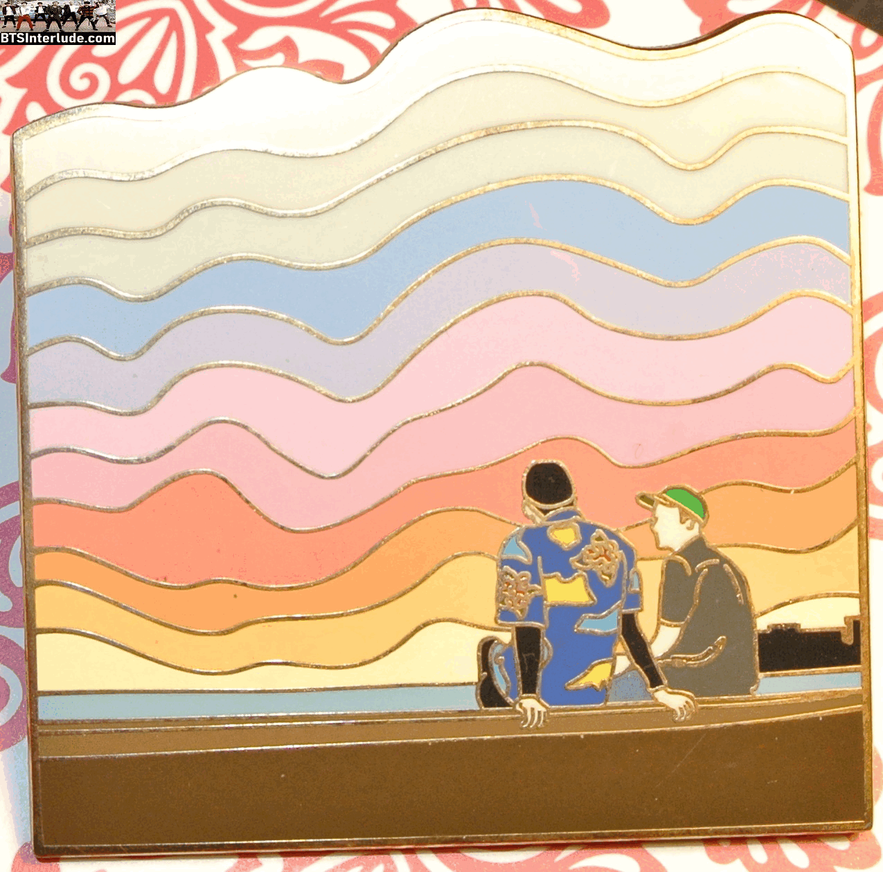 BTS PIN ENAMEL GOLD SUB-UNIT SUGA MIN YOONGI J-HOPE JUNG HOSEOK BON VOYAGE 2 PASTEL WAVES SUNSET JJANG PINS BADGE BUTTON