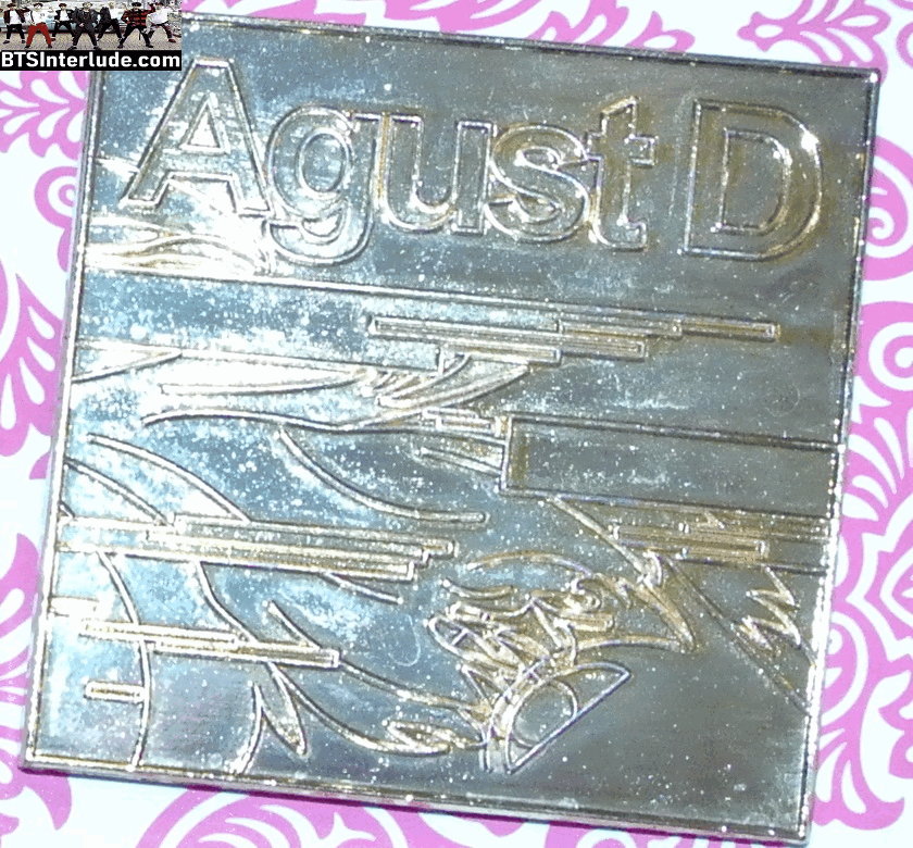 BTS PIN ENAMEL GOLD SUGA MIN YOONGI AGUST D 민윤기 MONSTUR PLAZA PINS BADGE BUTTON