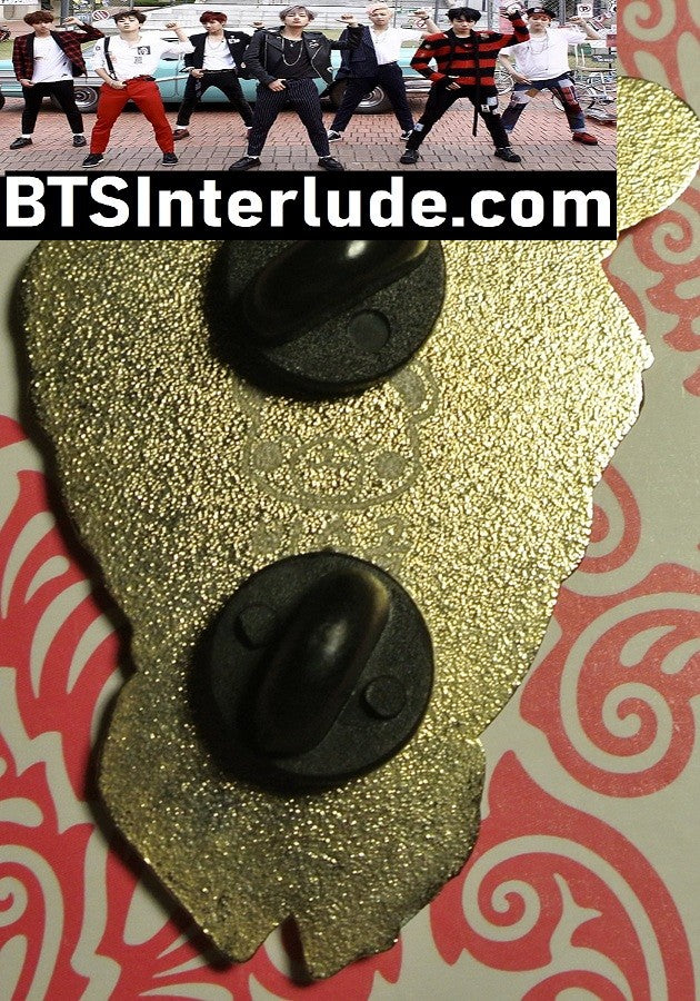 BTS PIN ENAMEL GOLD V KIM TAEHYUNG 김태형 BLUE HAIR TATA IN HAIR BINGSU KONG PINS BADGE BUTTON