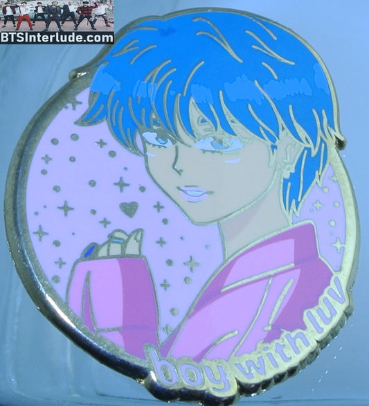 BTS PIN ENAMEL GOLD V KIM TAEHYUNG 김태형 BOY WITH LUV ANIME MV BEGINNING OTAKU PINS BADGE BUTTON