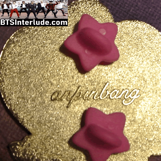 BTS PIN ENAMEL GOLD V KIM TAEHYUNG 김태형 JUST ONE DAY ORANGE HAIR HEART ANPINBANG PINS BADGE BUTTON