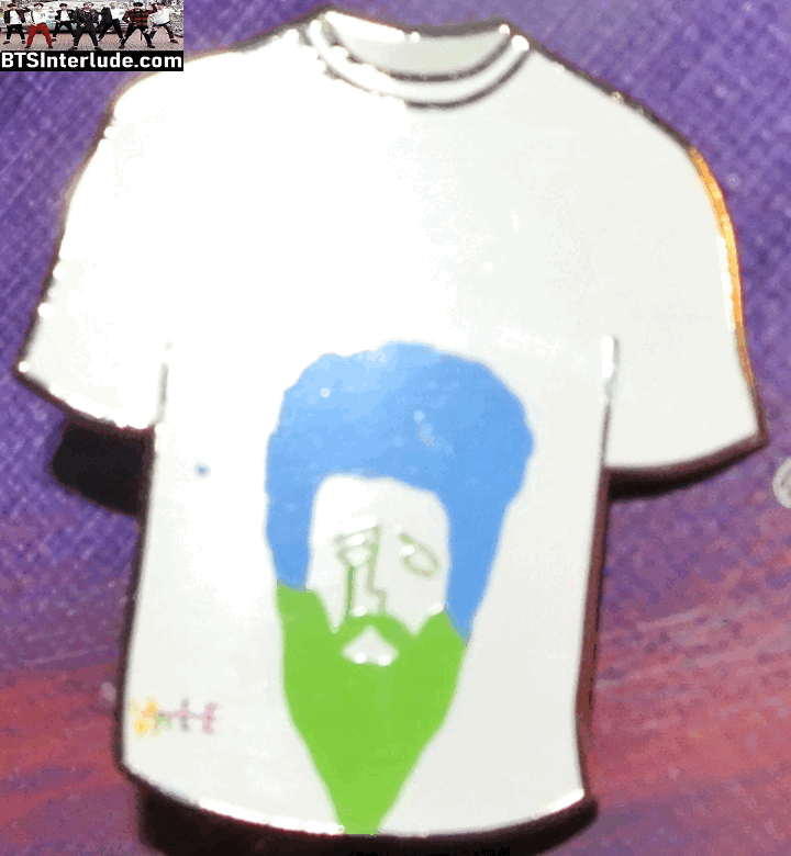 BTS PIN ENAMEL GOLD V KIM TAEHYUNG 김태형 5TH MUSTER V DESIGNED T SHIRT JOYCE'S PINS BADGE BUTTON