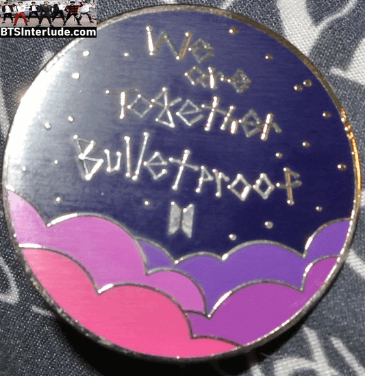 BTS PIN ENAMEL GOLD GROUP WE ARE TOGETHER BULLETPROOF PINK PURPLE BLUE GSJJ PINS 방탄소년단 JUNGKOOK V JIMIN RM J-HOPE SUGA JIN BADGE BUTTON