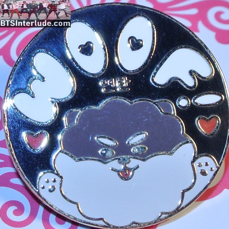 BTS PIN ENAMEL GOLD V KIM TAEHYUNG 김태형 YEONTAN WOOD ZOMG BUNNIE PINS BADGE BUTTON