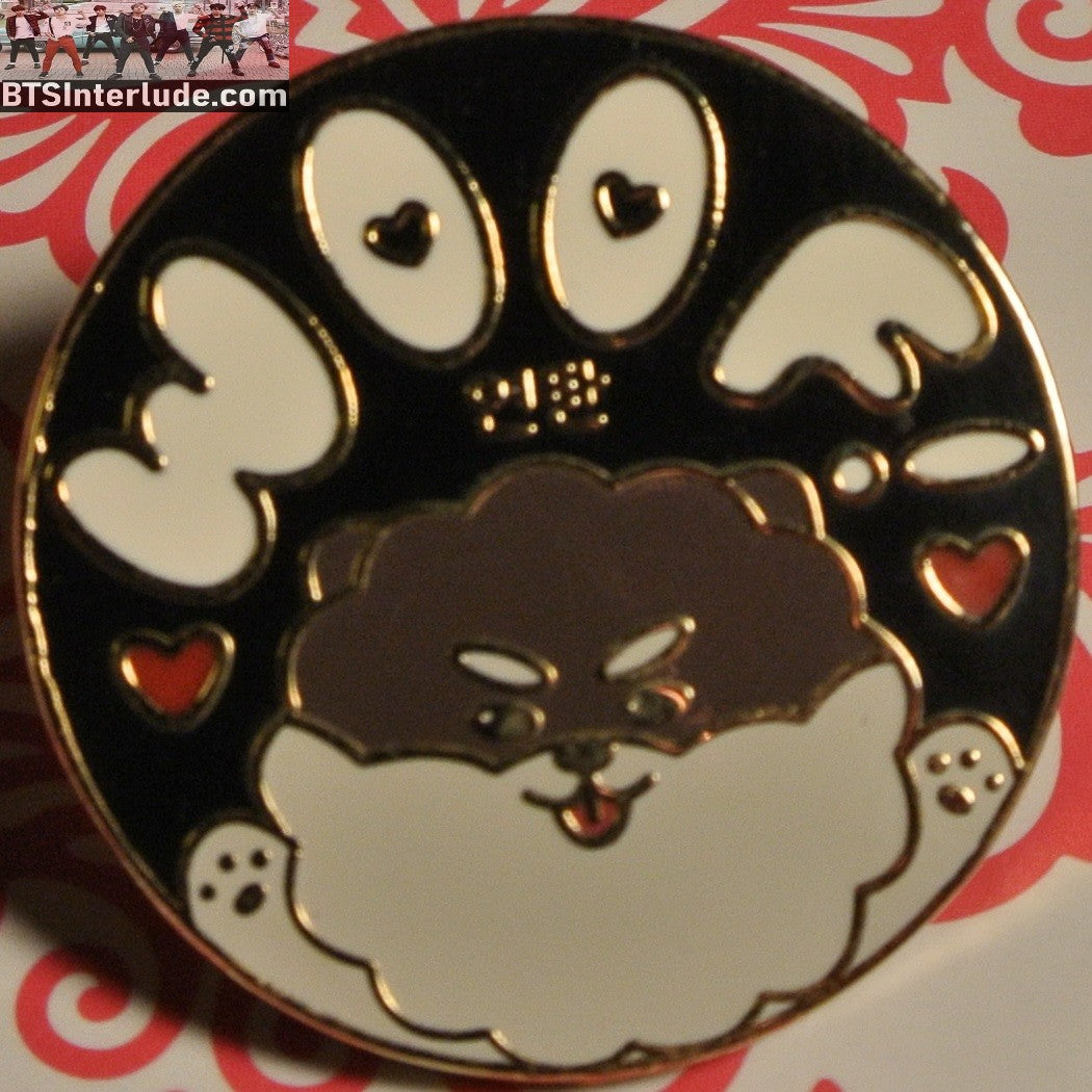 BTS PIN ENAMEL GOLD V KIM TAEHYUNG 김태형 YEONTAN WOOD ZOMG BUNNIE PINS BADGE BUTTON