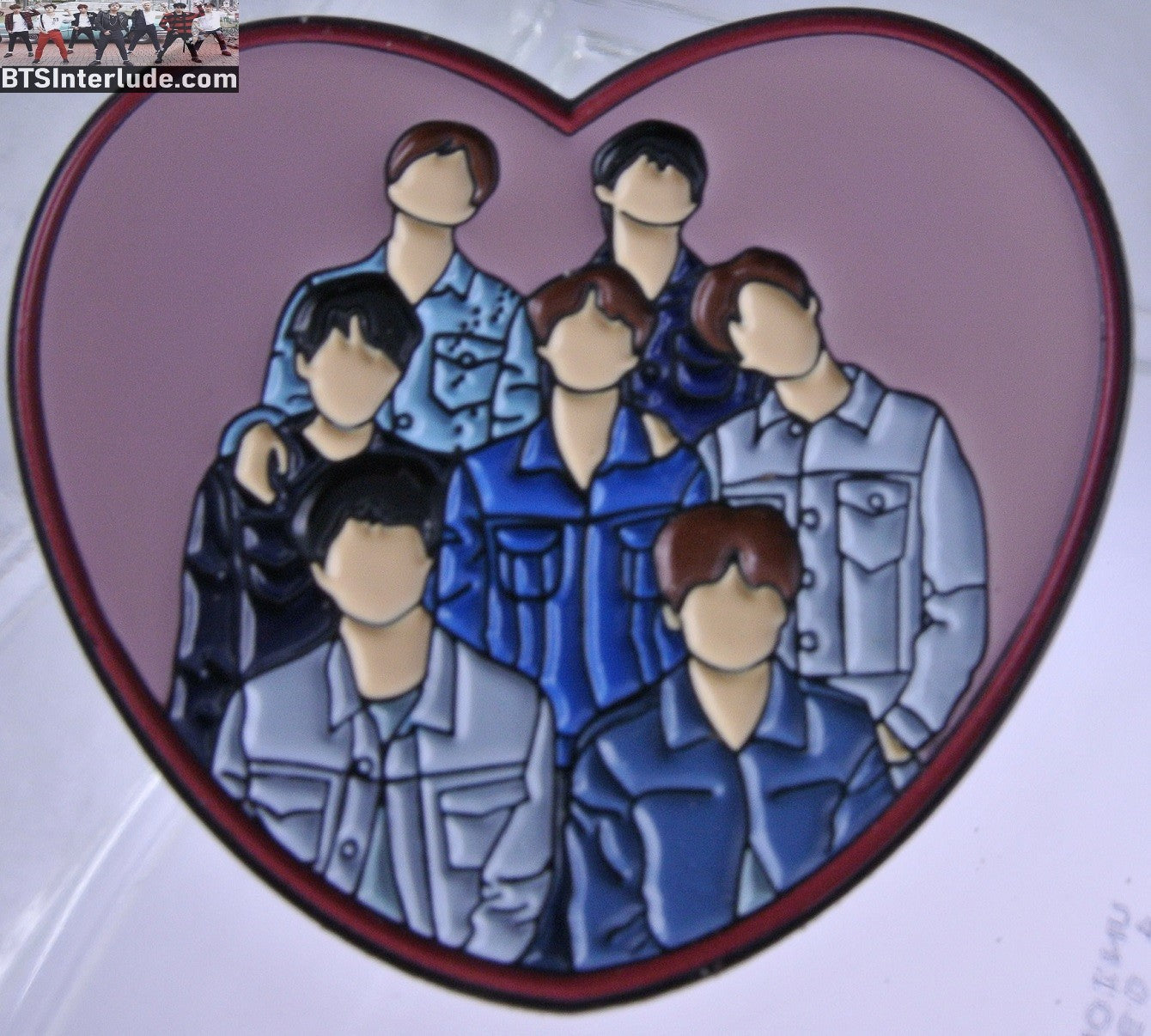 BTS PIN ENAMEL GUNMETAL GROUP LOVE YOURSELF TEAR DENIM HEART JUNGKOOK V JIMIN RM J-HOPE SUGA JIN BADGE BUTTON