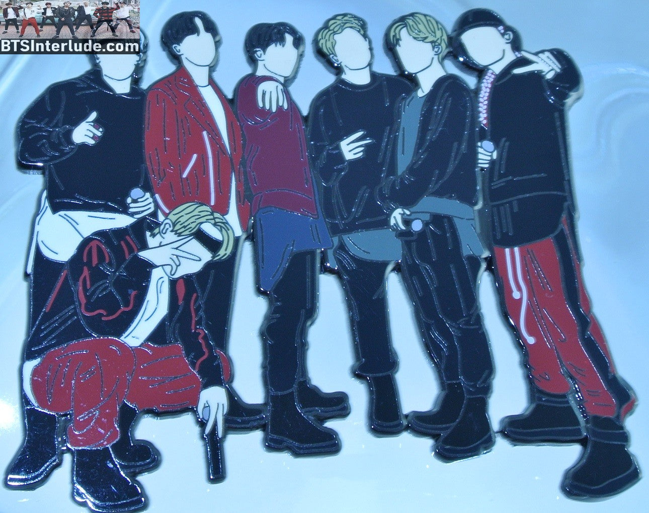 BTS PIN ENAMEL GUNMETAL GROUP MIC DROP OT7 PINS XL JUNGKOOK V JIMIN RM J-HOPE SUGA JIN BADGE BUTTON